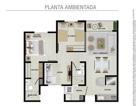 planta ambientada